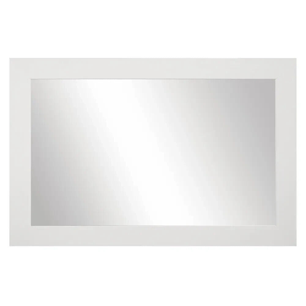 Frame My Mirror White Framed Mirror, 36&quot; x 24&quot; Mirror for Bathroom, Wood Frame - Like New