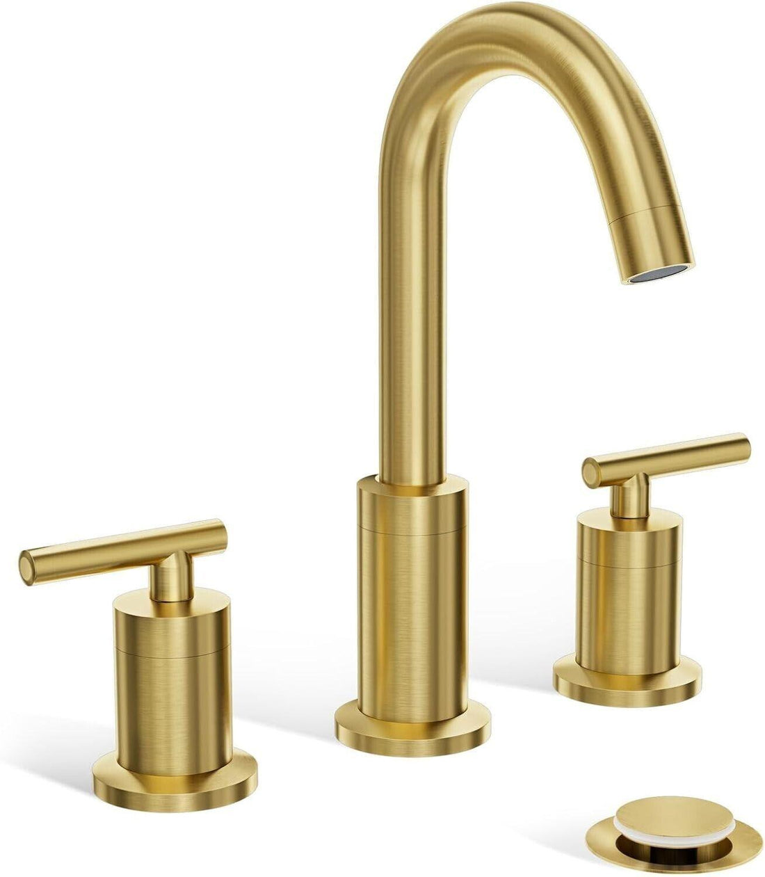 Phiestina 8 in Widespread 2-Handle Bathroom Faucet in Brushed Gold WF003-1-BG