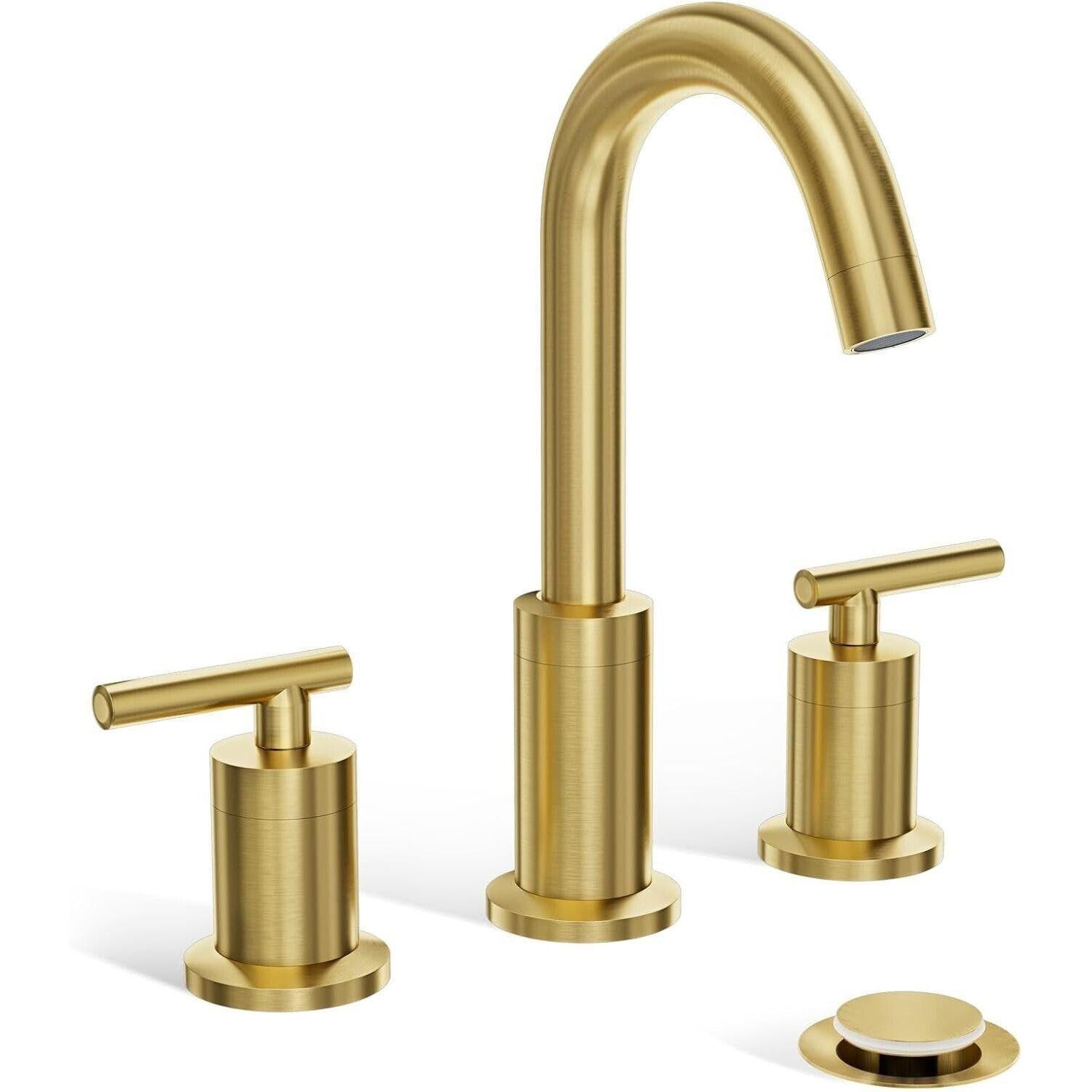 Phiestina 8 in Widespread 2-Handle Bathroom Faucet in Brushed Gold WF003-1-BG