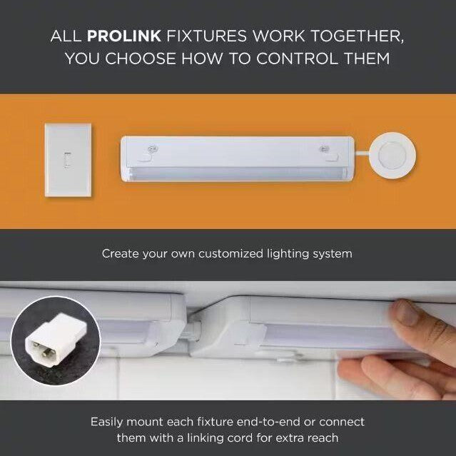 ProLink Hardwired 18 in. LED White Under Cabinet Light, 3 Color Temperature