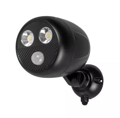 Defiant 120-Degree Black Motion Activated Battery Outdoor Flood Light, 4000K