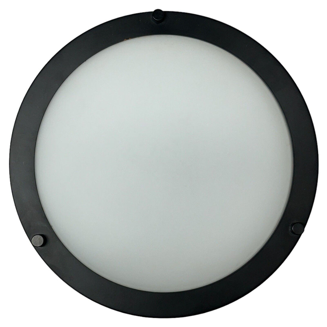 Hampton Bay Flaxmere 12 in. Dimmable LED Flush Mount Ceiling Light - Matte Black - Very Good
