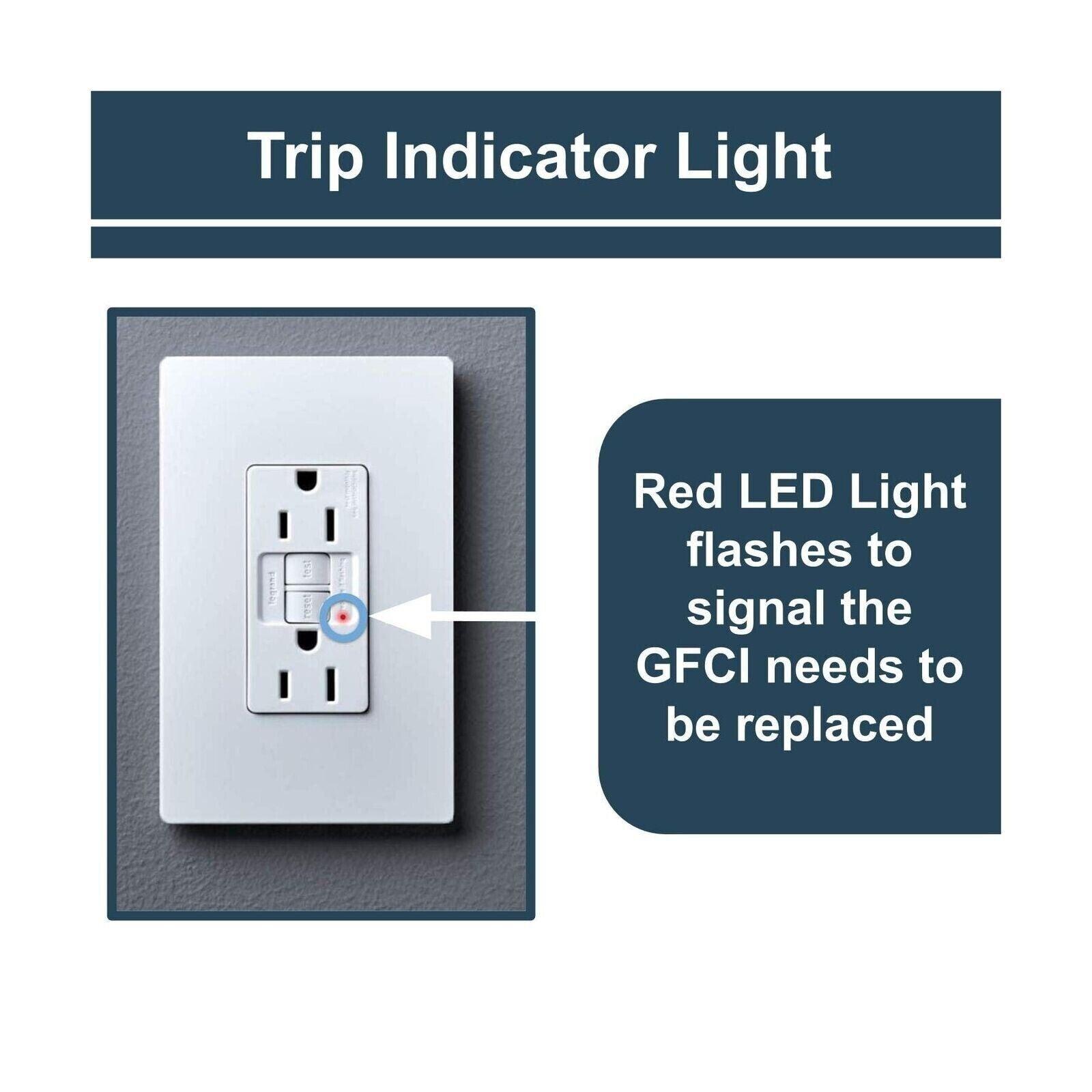 Legrand radiant Self-Test GFCI Outlet, White, 20 Amp, (Pack of 3) - Like New