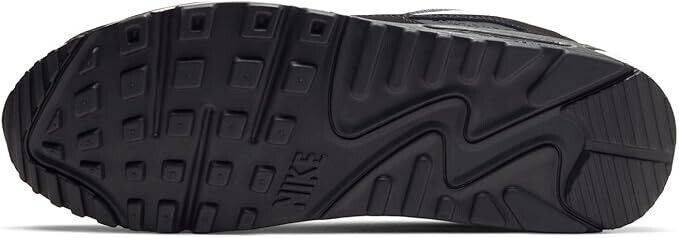Left Side Only - Nike Air Max 90 Shoes Black White Men&