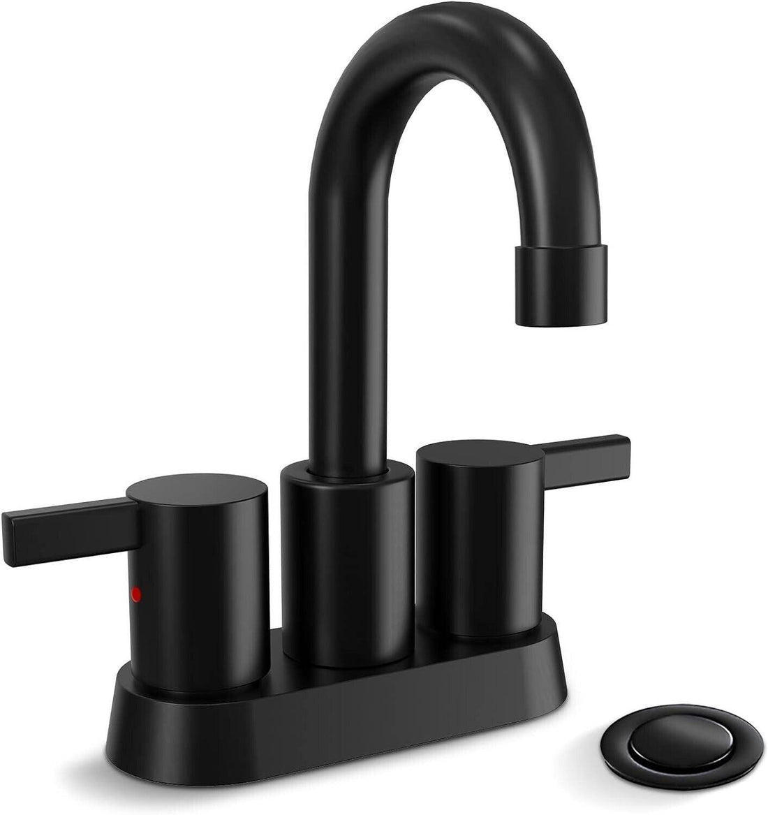 Phiestina BF15 4 in. Centerset Double Handle Bathroom Faucet with Drain Kit