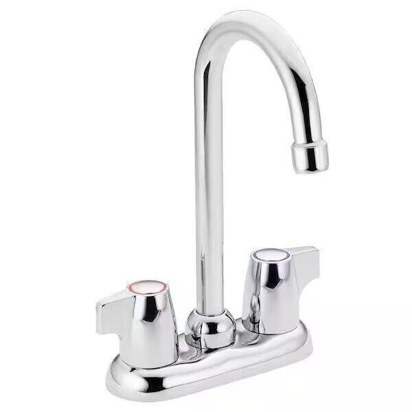 Moen 4903 Chrome Chateau Double Handle Bar Faucet