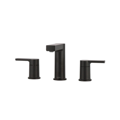 Moen Rinza 84629BL Two Handle Bathroom Faucet with Drain In Matte Black