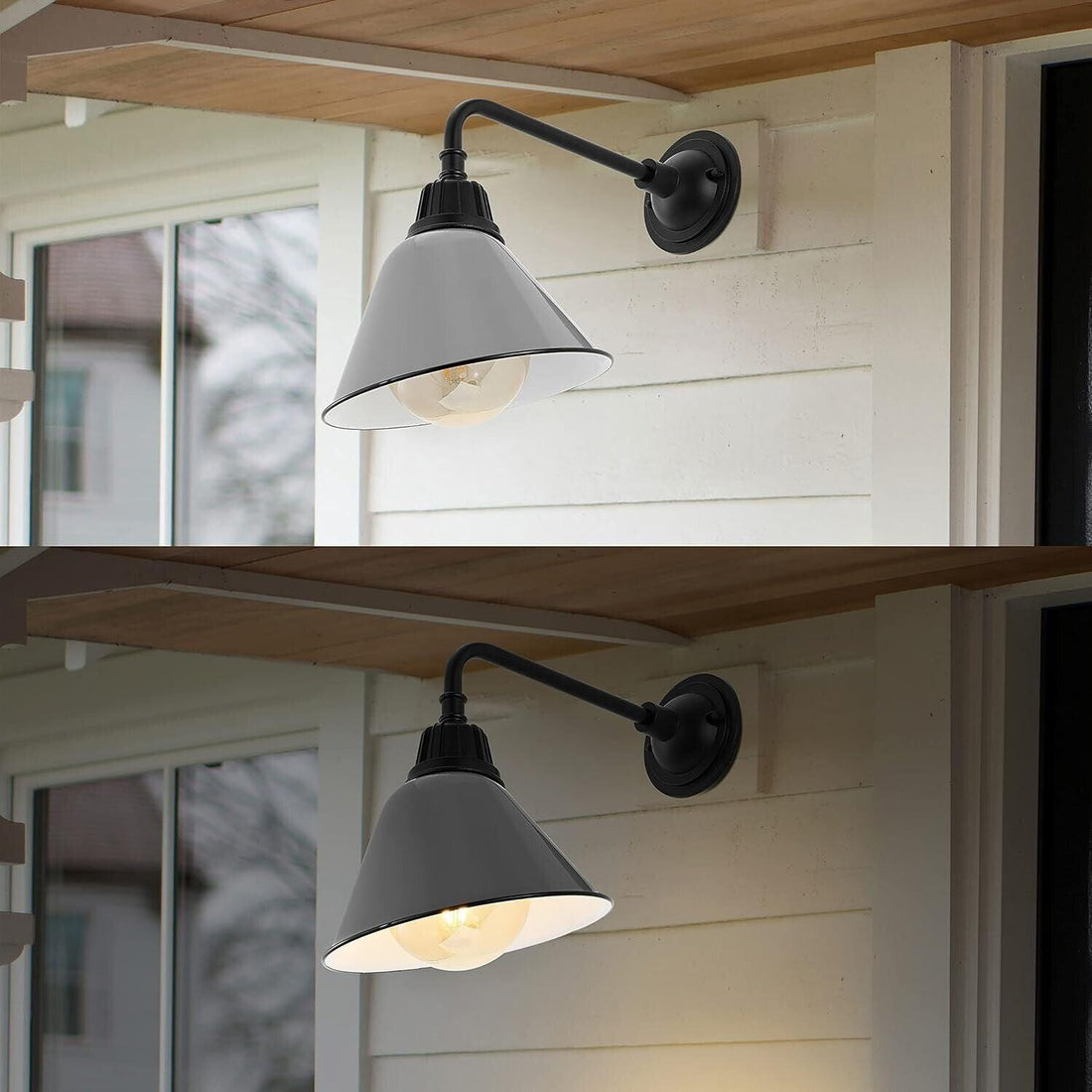 JONATHAN Y Lighting JYL7612 Croydon 15" Tall Indoor/Outdoor LED - Grey