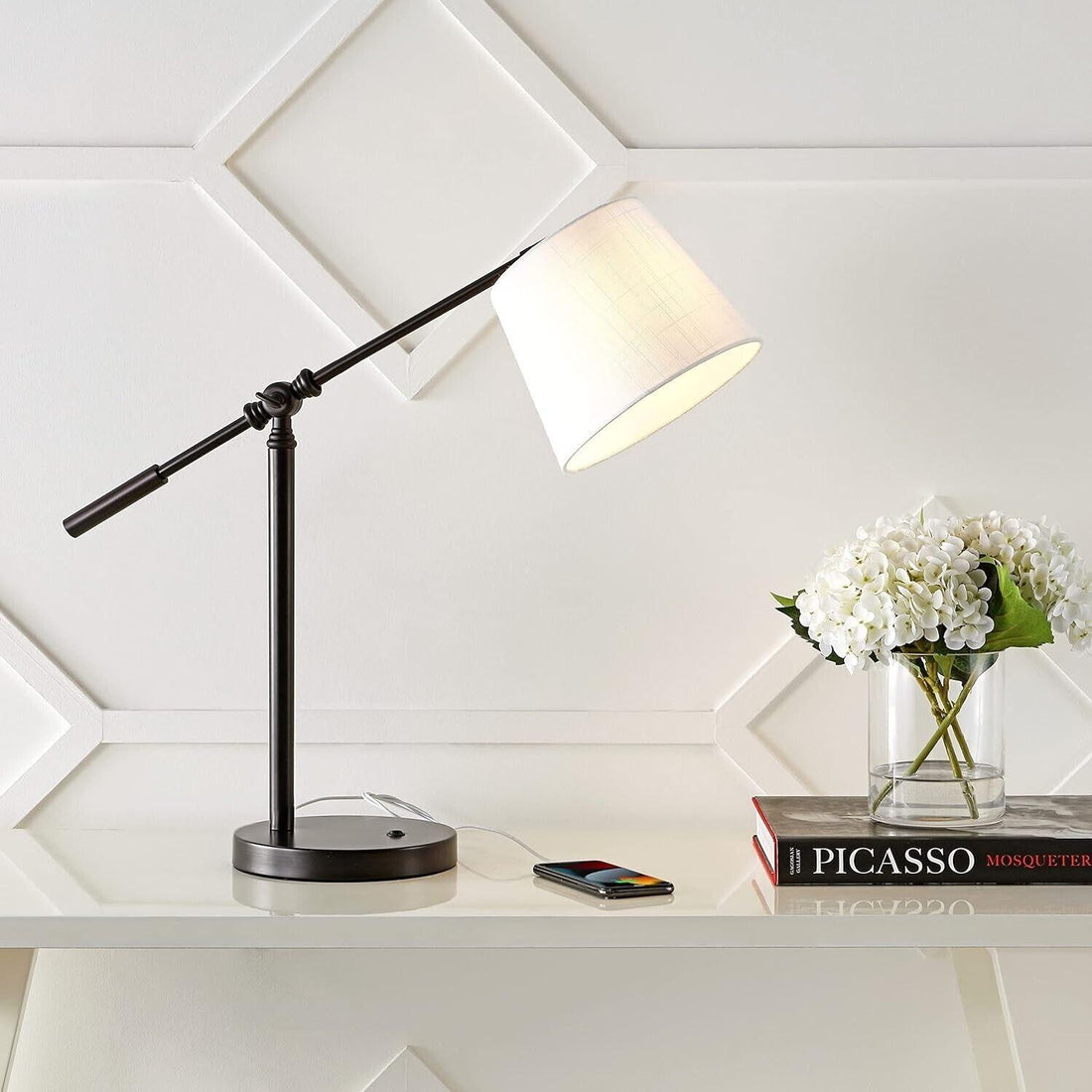 JONATHAN Y Lighting JYL1129 Lucie 24" Tall LED Buffet Table Lamp - Bronze