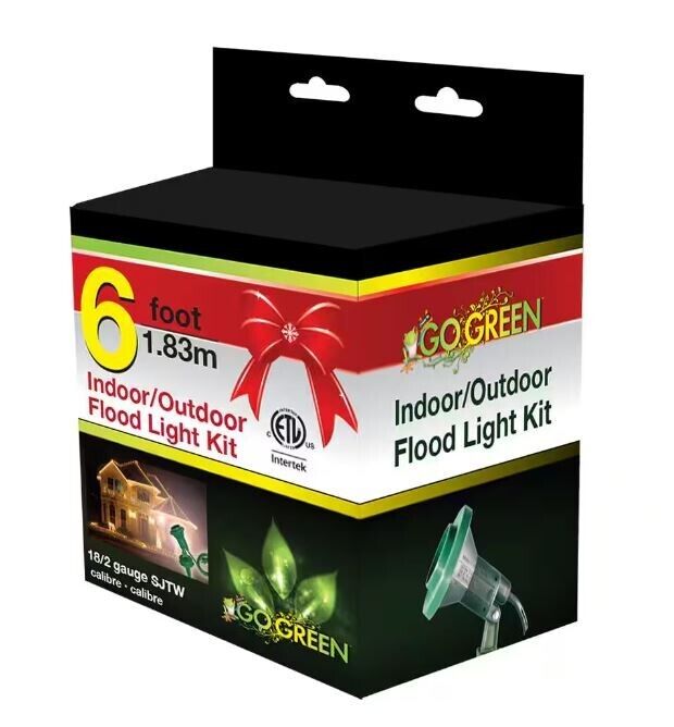 Go Green Power GoGreen Power Indoor/Outdoor Floodlight Holder Kit Green - Like New