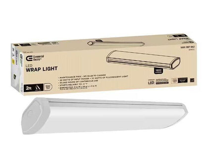 Commercial Electric 2 ft. 1800 Lumens LED Wraparound Ceiling Light 4000K - Like New