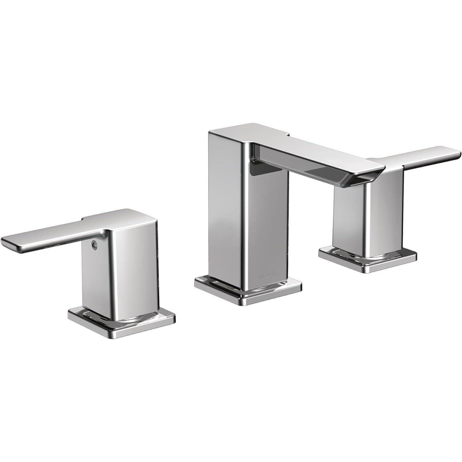 Moen TS6720 90 Degree Double Handle Widespread Bathroom Faucet, Chrome