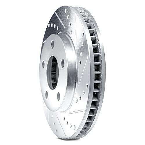 Drilled and Slotted Black Zinc Brake Rotor 633-42012R