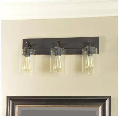 Hampton Bay Regan 21 in. 3-Light Espresso Bronze Bathroom Vanity Light - Like New