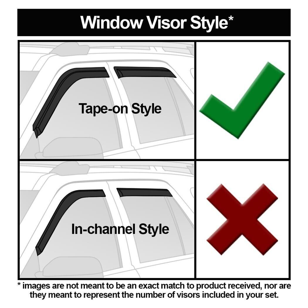 AVS 94101 Rain Guards Tape-On Window Vent Visors Fits 09-18 Dodge Ram Crew Cab