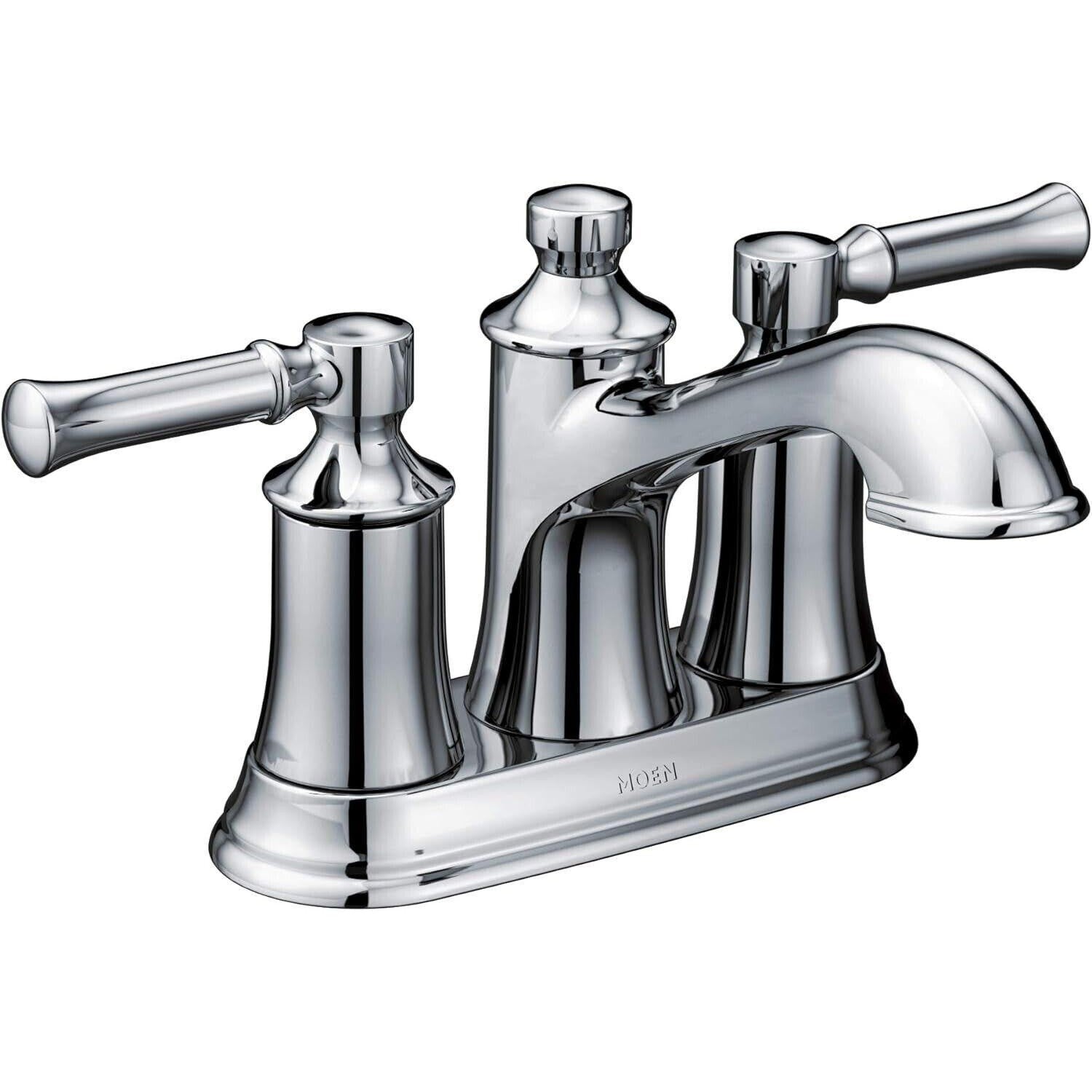 Moen 6802 Dartmoor Double Handle Centerset Bathroom Faucet - - Chrome