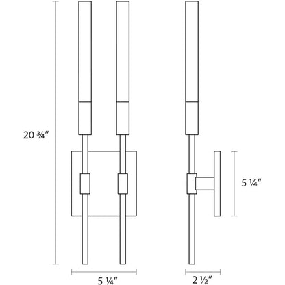 Sonneman SON2211.16 Contemporary Modern LED Wall-sconces, Silver