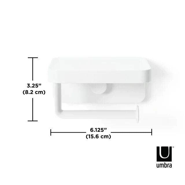 Umbra 1021297 Flex Wall Mounted Horizontal Toilet Paper Holder - White