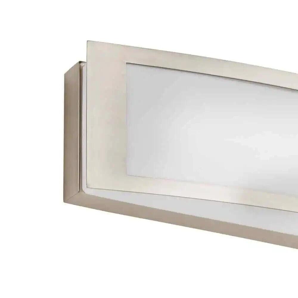 Hampton Bay Woodbury 24.6 in. Brushed Nickel Integrated LED Bathroom Light Bar - Like New