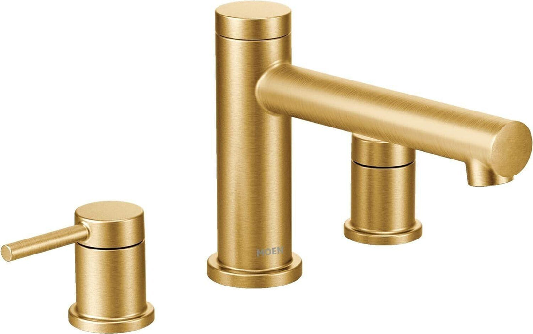 MOEN T393BG ALIGN BRUSHED GOLD 2-HANDLE DECK MOUNT ROMAN TUB FAUCET