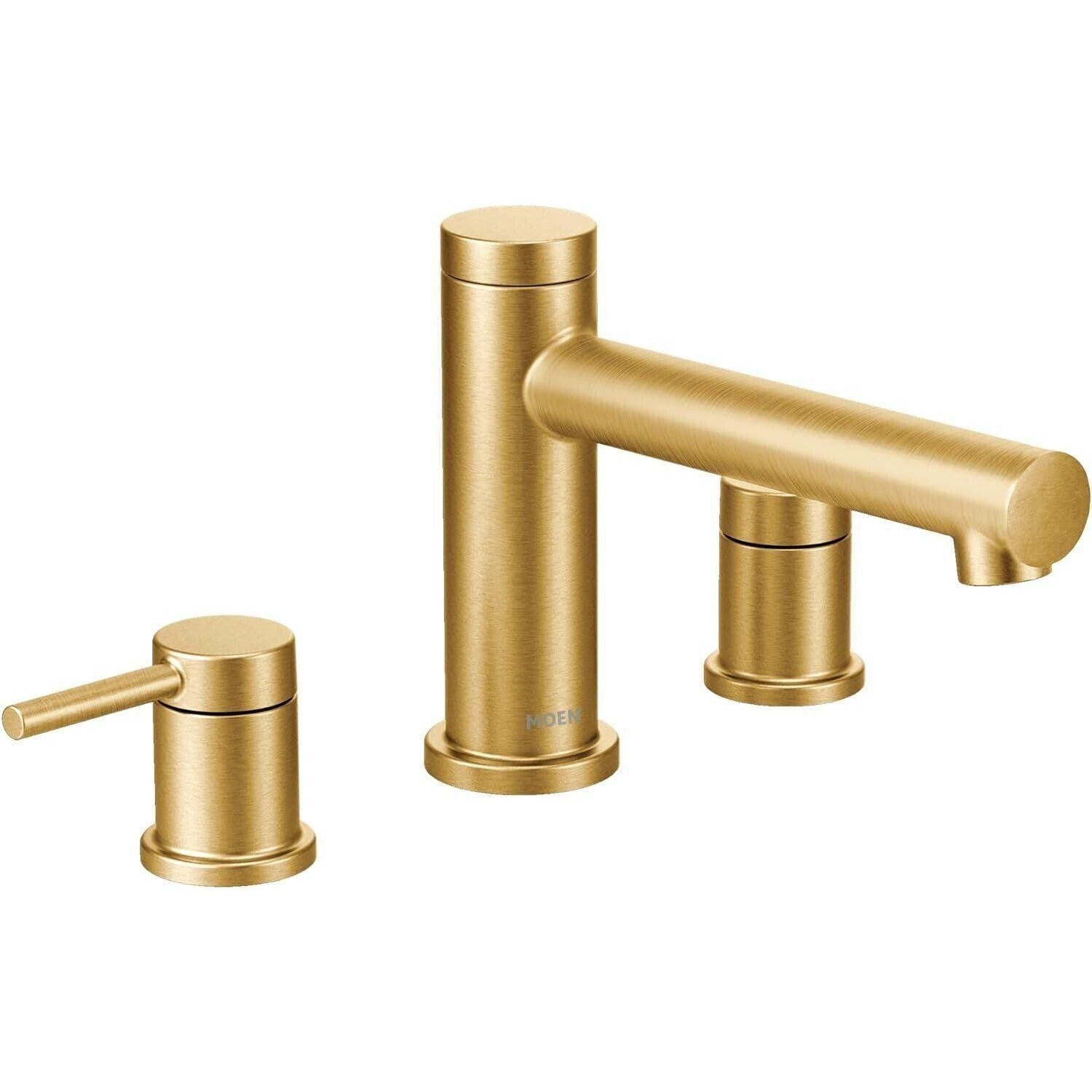 MOEN T393BG ALIGN BRUSHED GOLD 2-HANDLE DECK MOUNT ROMAN TUB FAUCET