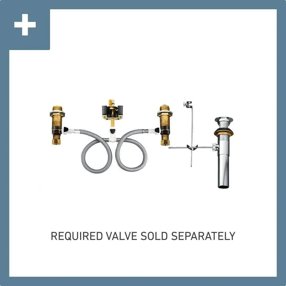 MOEN Brantford T6620 Widespread 2-Handle High-Arc Bathroom Faucet Trim Kit in Chrome (Valve Not Included)