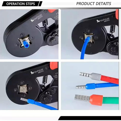 NEWHOUSE ELECTRIC Ferrule Crimping Tool Kit and 1,200 Electrical Wire Connectors - Like New