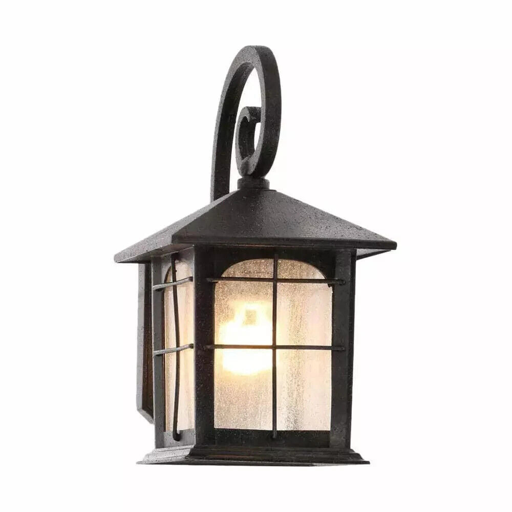 Home Decorators Outdoor Wall Lantern Sconce 12.75&quot; Aged Iron 1-Light Hardwired - Like New