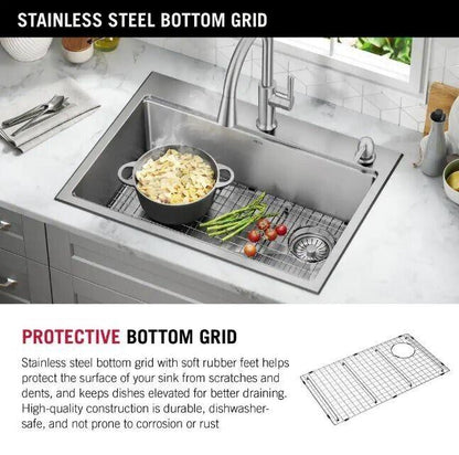 Delta Emery Stainless Steel 30 in. Single Bowl Undermount/Drop-In Kitchen Sink