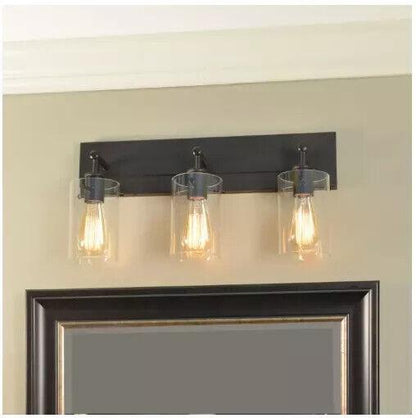 Hampton Bay Regan 21 in. 3-Light Espresso Bronze Bathroom Vanity Light - Like New