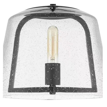 Home Decorators Collection Desmond 60-Watt 1-Light Black Pendant