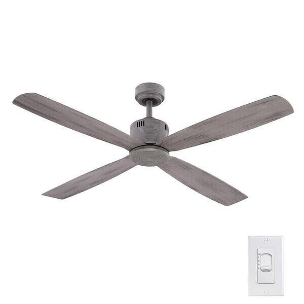 Home Decorators Collection Kitteridge 52 in. Indoor Grey Wood Tone Ceiling Fan