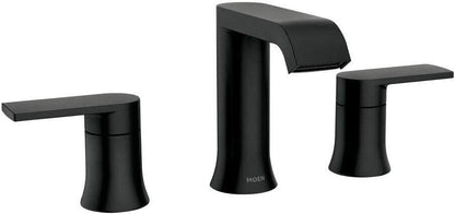 MOEN Genta 8 in. Widespread 2-Handle Bathroom Faucet in Matte Black 84763BL