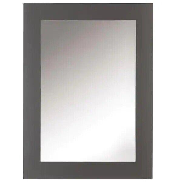 Home Decorators Sonoma 22” W x 30” H Rectangular Bathroom Mirror Dark Charcoal