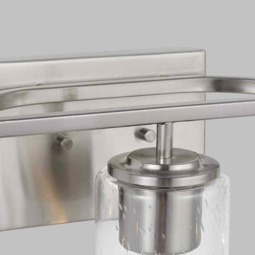 Home Decorators Helenwood 21.75 in. 3-Light Brushed Nickel Bathroom Vanity Light