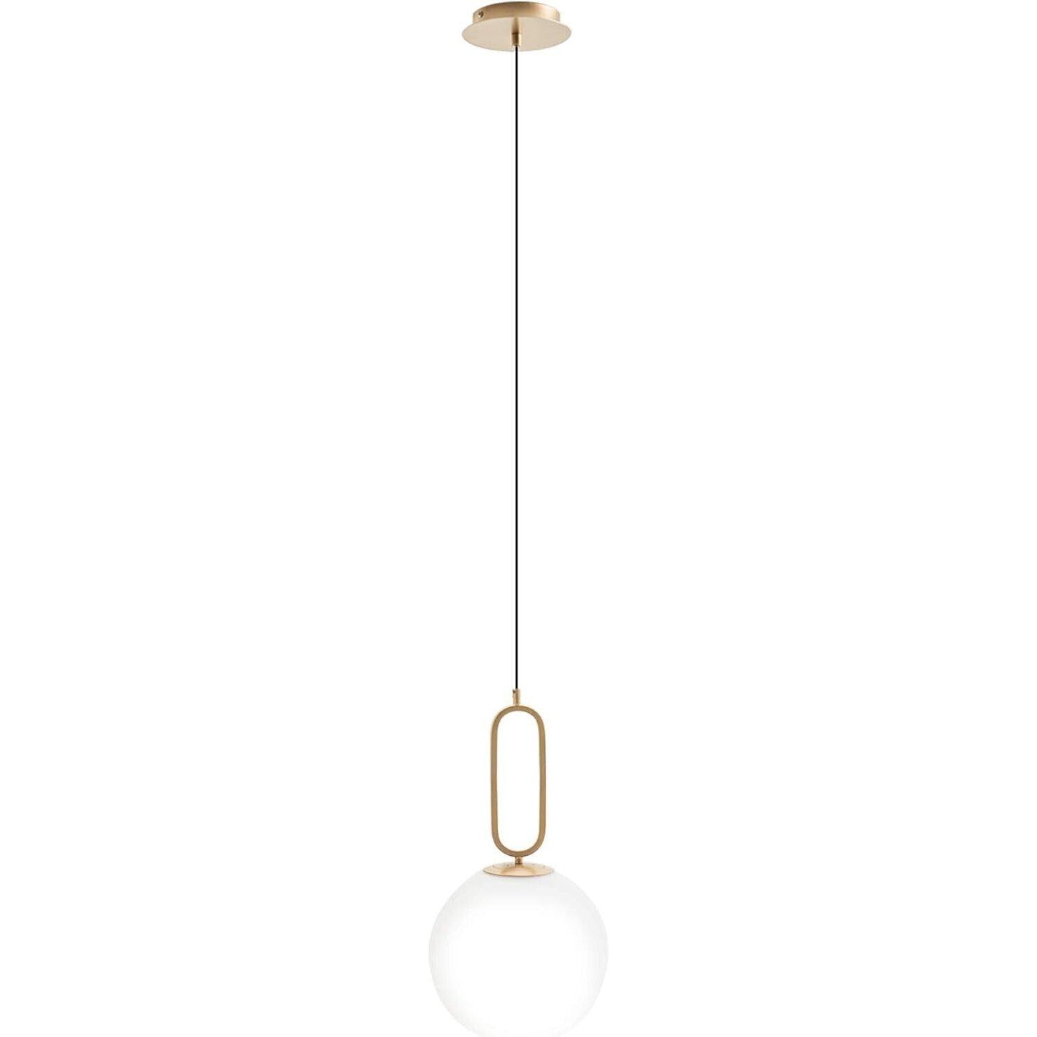 VidaLite Modern Style 60W LED Glass Globe Pendant Light, Adjustable Height