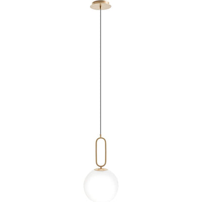 VidaLite Modern Style 60W LED Glass Globe Pendant Light, Adjustable Height