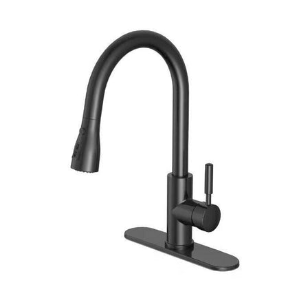 Garrick Single-Handle Pull-Down Sprayer Kitchen Faucet in Matte Black - Like New