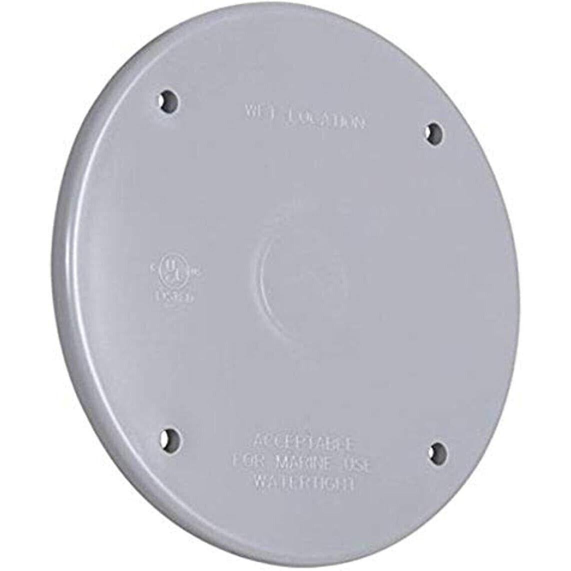 Hubbell-Bell PBC300GY Weatherproof Nonmetallic Device Cover, Blank, Round, Gray