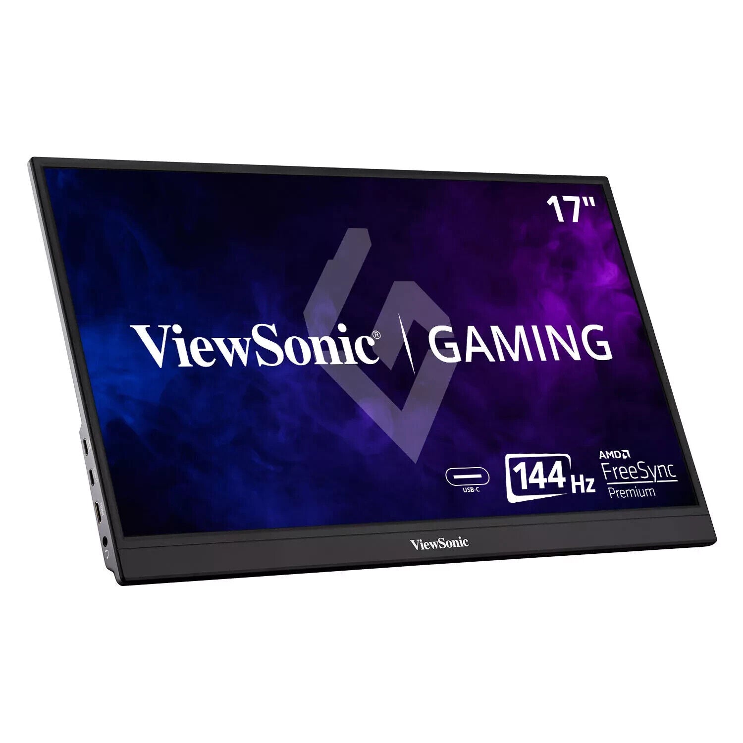 ViewSonic Portable Gaming IPS Monitor AMD FreeSync VX1755 17&quot; 1080p 144Hz, USB-C - Very Good