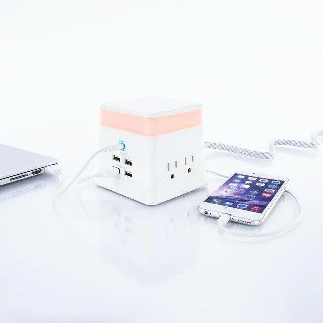 CyberPower Charge &amp; Glow USB &amp; AC Power Station 4 Outlet, 4 USB, 1 USB-C - Like New