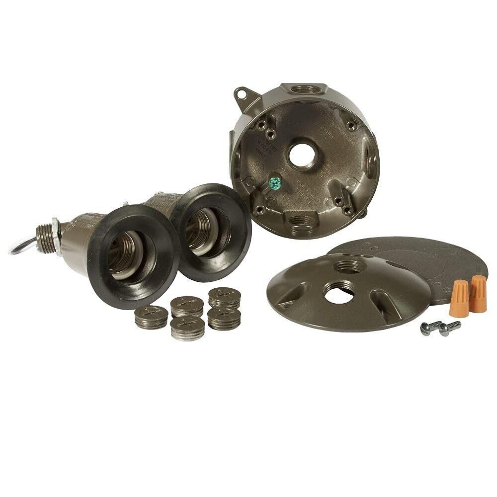 Hubbell-Bell 5829-7G Flood Kit 2-Lamp Tradition In Bronze