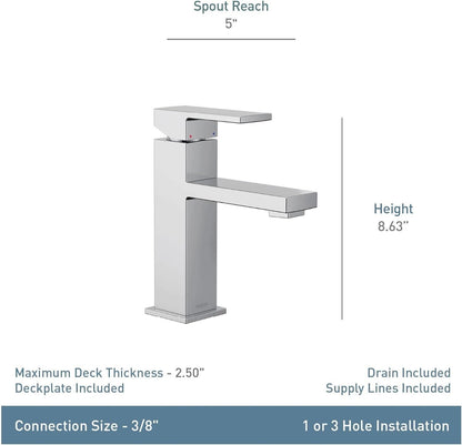 Moen Revyl 84771BZG Single Hole Single Handle Bathroom Faucet in Bronzed Gold