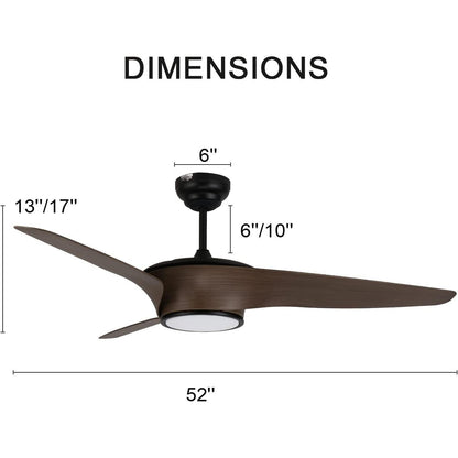 OFANTOP 52 Inch ETL Listed Indoor Outdoor Smart Ceiling Fans with Lights Remote - Like New