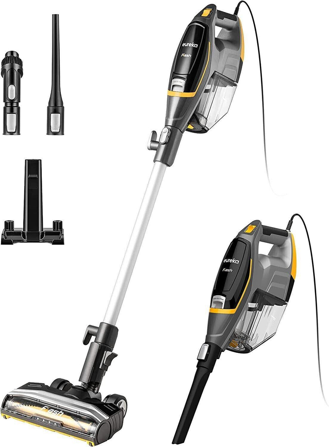 Eureka Flash Lightweight Stick Vacuum Cleaner, Corded Handheld, Black - Very Good