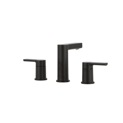 Moen Rinza 84629BL Two Handle Bathroom Faucet with Drain In Matte Black