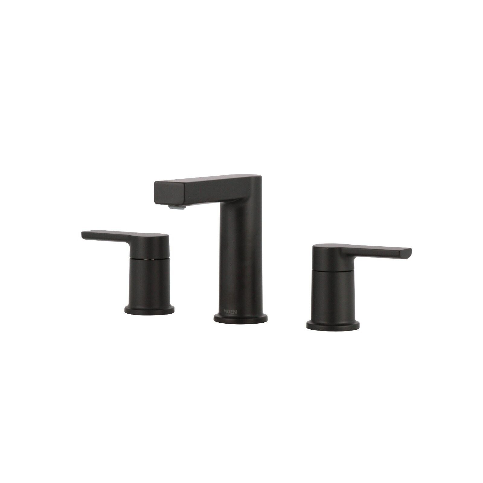 Moen Rinza 84629BL Two Handle Bathroom Faucet with Drain In Matte Black