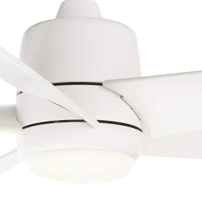 Mena 54 in. White Color Integrated LED Indoor/Outdoor Matte White Ceiling Fan - Like New