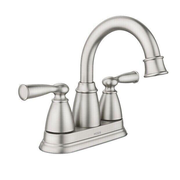 Moen 84943SRN Banbury Centerset Bathroom Sink Faucet, Brushed Nickel