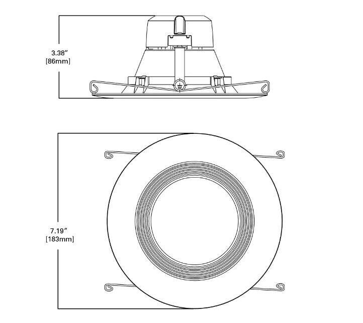 HALO Recessed Light 6&quot; All In One 3000K LED Lights (4-Pack) E750ICATLT560WH6930 - Like New